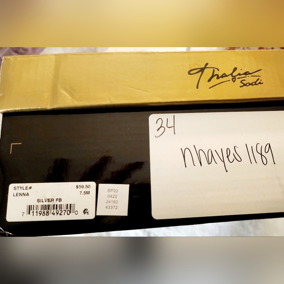 Thalia Sodi Lenna Silver Sparkle and Rhinestone heels NWB sz. 7.5 - Picture 5 of 6